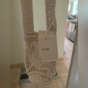 NWT Maje Macramé Knit Bottle Holder